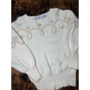 EREZ Vintage Lambswool Angora Sweater
